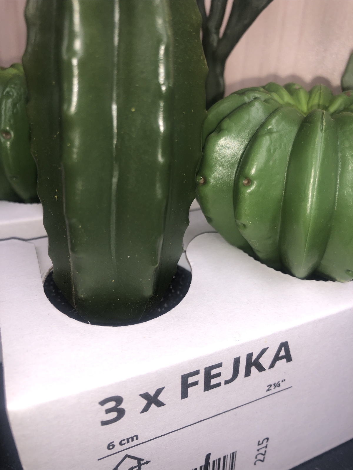 2 Sets Ikea Fejka Miniature Artificial Cactus Plants x 3 Cacti Per Set