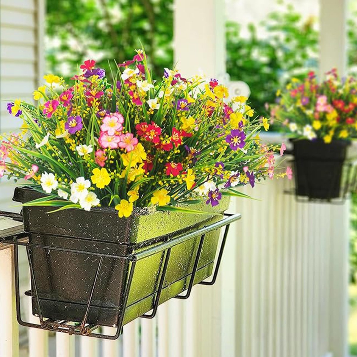 UV-Resistant Artificial Flowers Mix Colors Fake Daisy Plastic Flowers Outdoor
