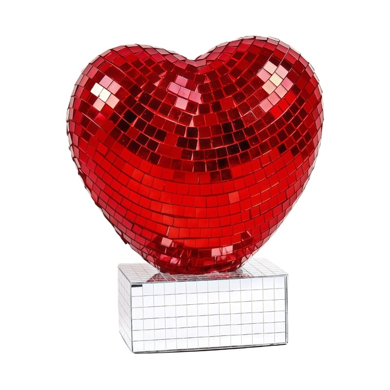 Elegant Heart Shape Glass Decoration for Romance Event Like Anniversaries Gifts