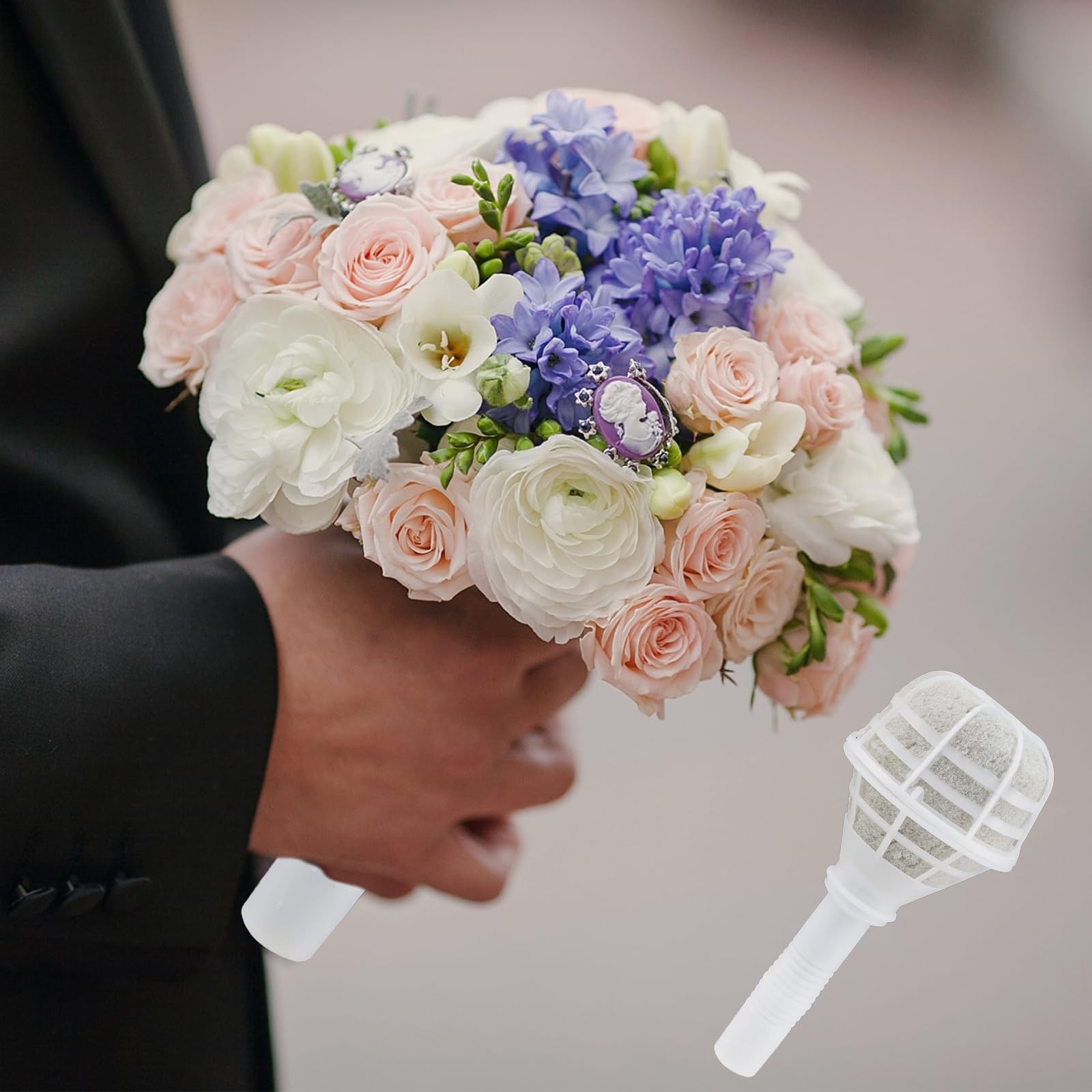 2PCS/Set Bouquet Holder Bridal Bouquet Handle Flower Arrangement Rack for Wed…