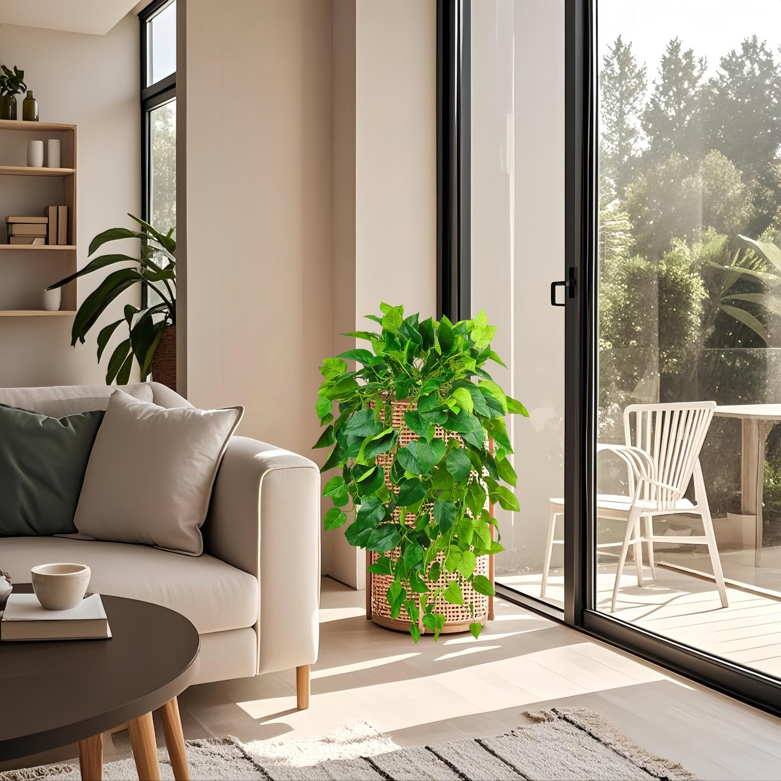 40″ Artificial Ivy Hanging Plants – 2PCS Potted Trailing Greenery for Indoor/Out