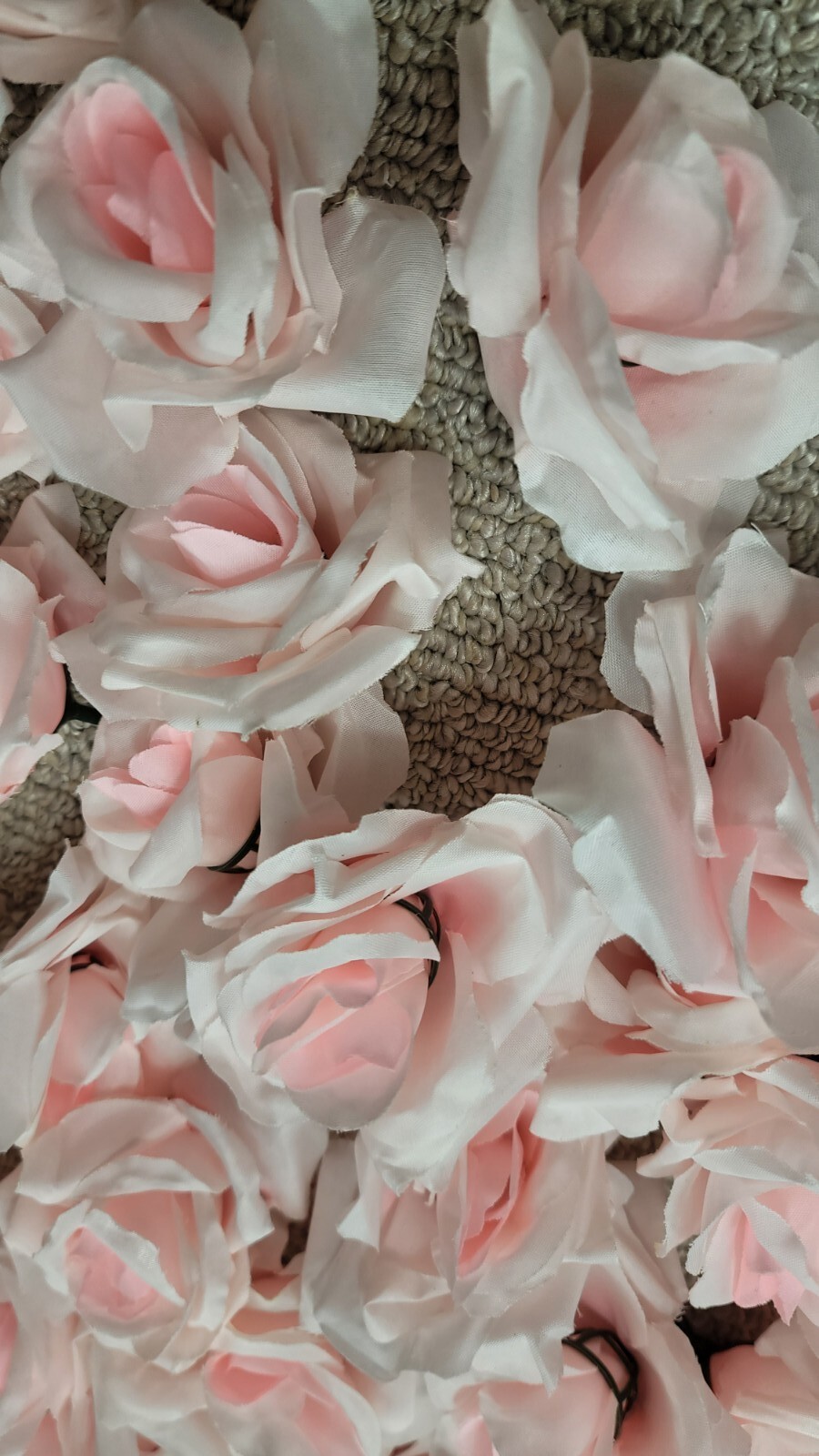 50 Pc Wreath Light Pink Rose Flowers Table Top Decor Wedding Decoration Tops NEW