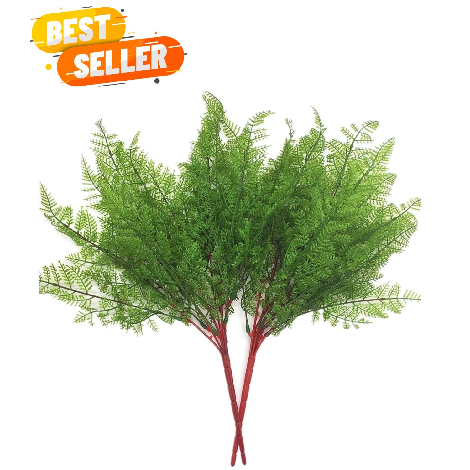 Stylish Plastic Fern Leaves – 2 Pcs for Effortless Home and Event Decoration