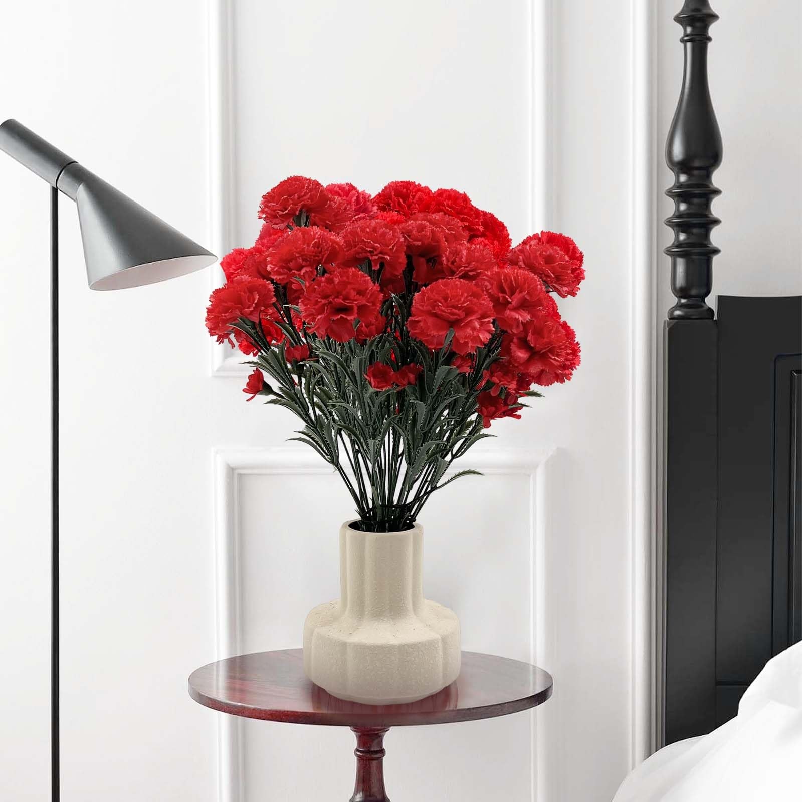 SNAIL GARDEN 28 Large Blooms Artificial Carnations Bulk with 28 Mini Blooms, …