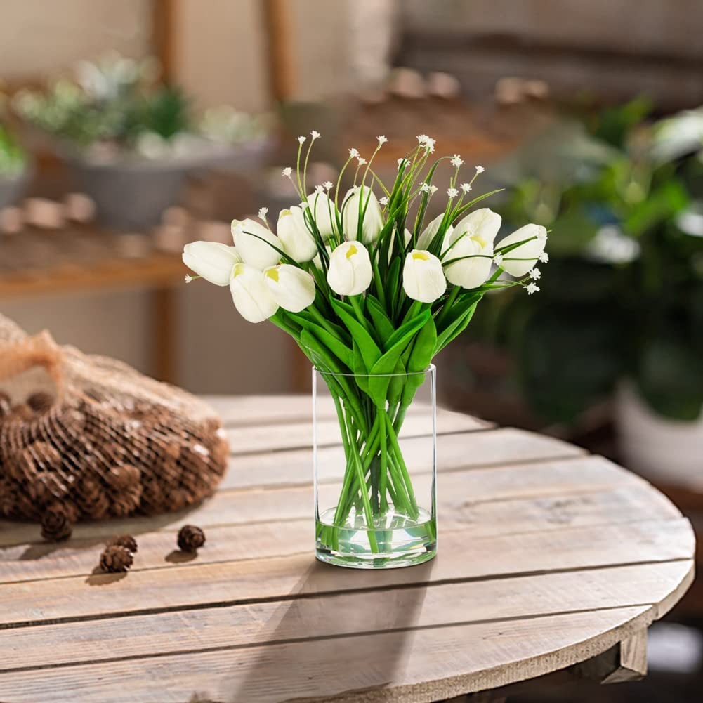 10PCS Artificial Lifelike Tulip Flowers Bouquet Wedding Home Festival Decor Gift