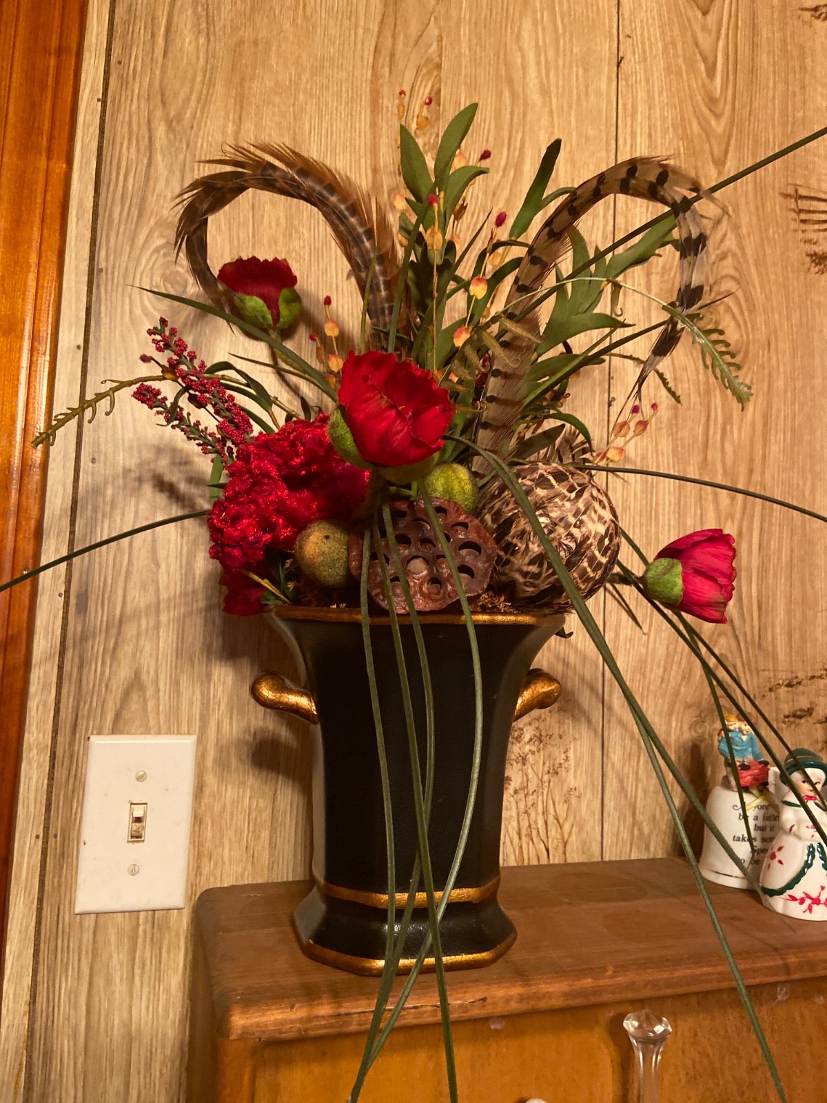Artificial Fake Floral Plastic Variety Flower Twig Basket Home Decoration