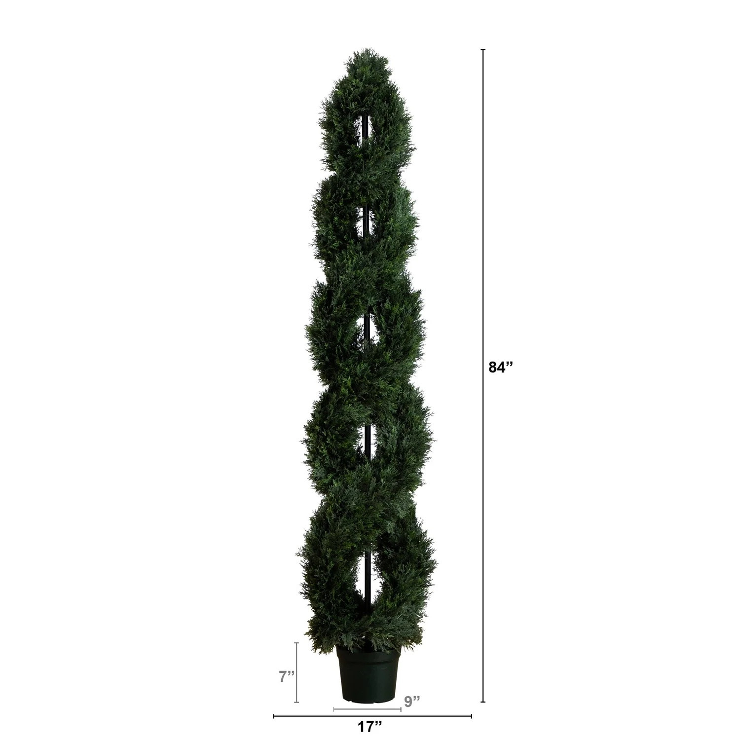 7’ Artificial Topiary Cedar Cypress Spiral Tree UV Indoor/Outdoor. Retail $499