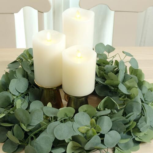 8 Pcs 7FT Artificial Eucalyptus Leaves Greenery Garland for Wedding Wall Decor