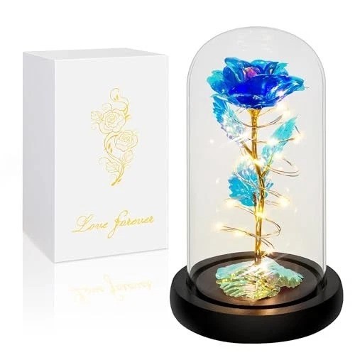 Enchanting Glass Dome Rose with LED Light – Perfect Gift for All Occasions