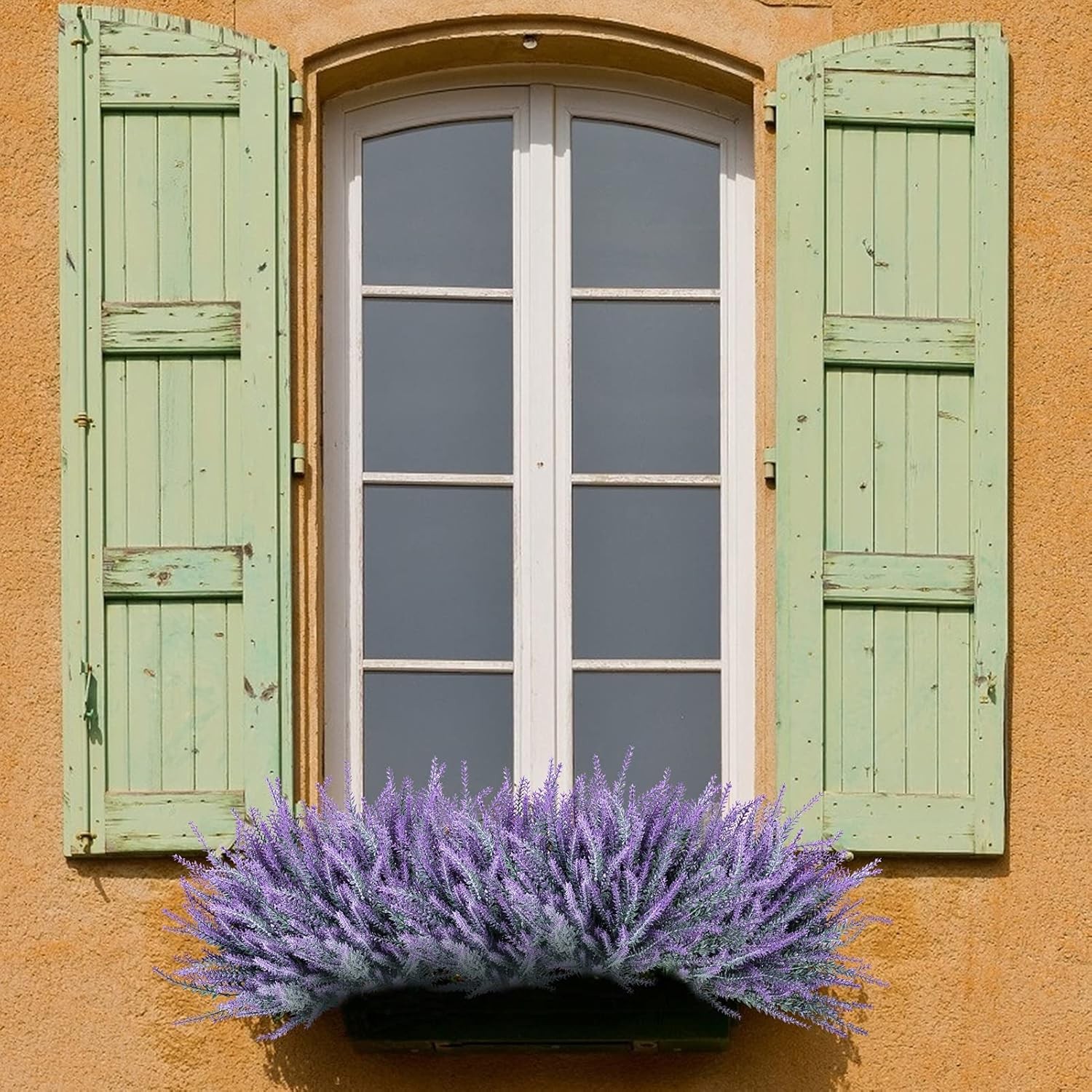 Artificial Lavender Flowers UV Resistant Fake Flower Plants Garden Wedding Decor
