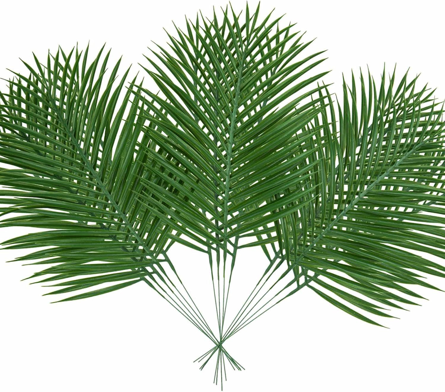 14Pcs Artificial Palm Leaves, 20.4″ Outdoor Faux Palm Fronds Fake Tropical Palm
