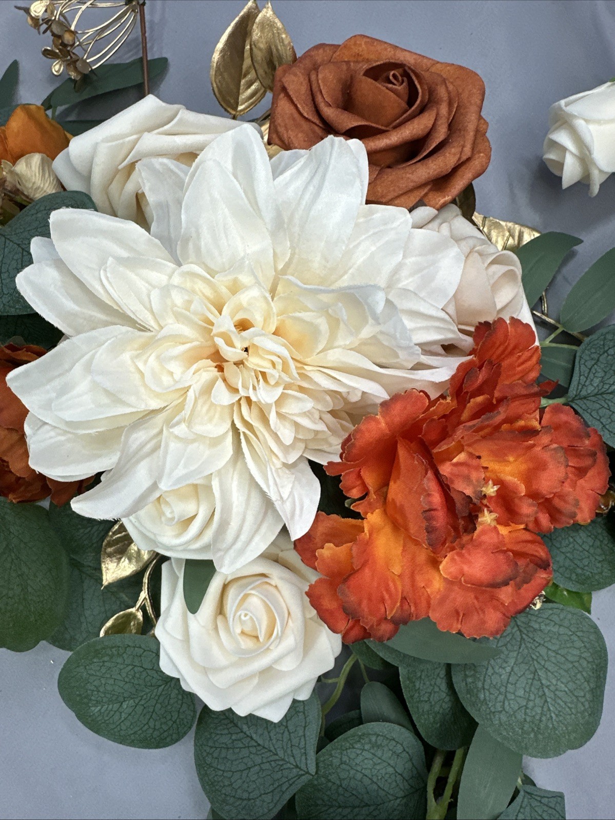 Ling’s Moment Elegant Wedding Eucalyptus Rose Flower Garland All Occasions 6FT