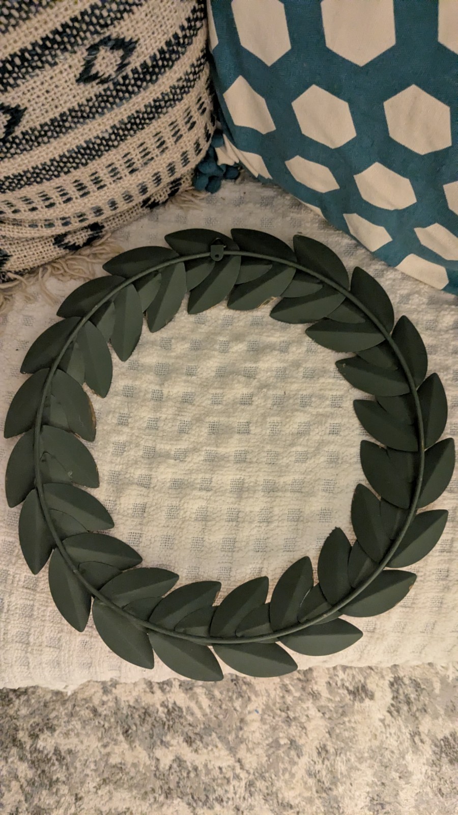 Laurel Wreath Cut out Iron 13″ In Diameter