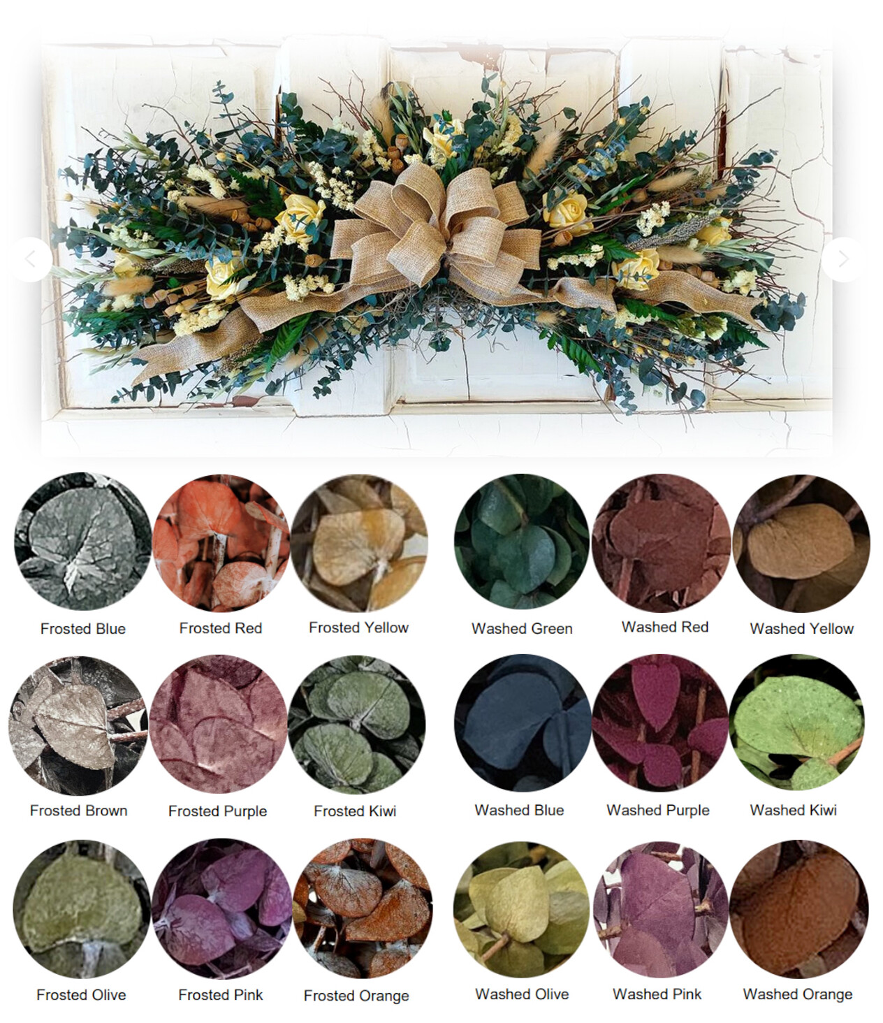 California Grown Dried Baby Eucalyptus Branches 8 oz or 16 oz Many Colors
