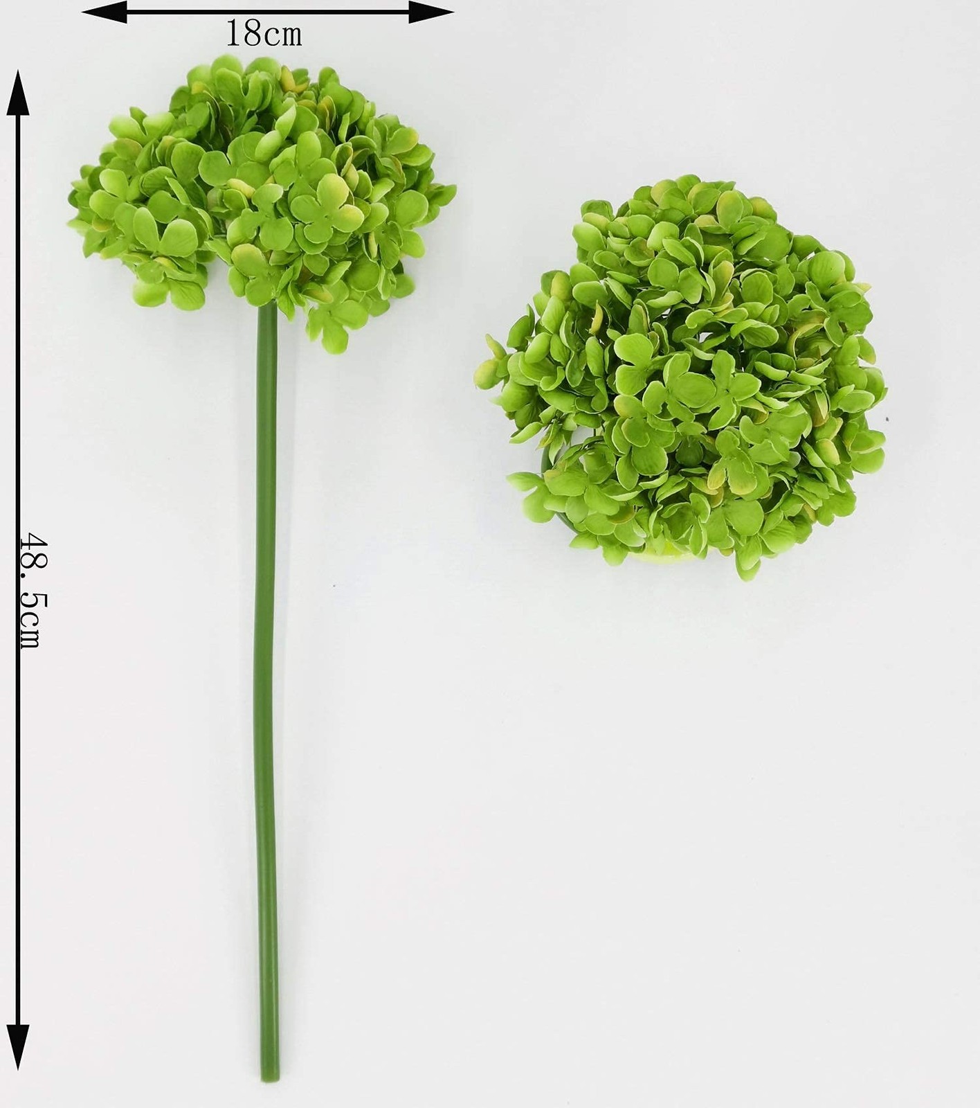 Hortensias artificiales de tacto real de 50 cm con tallo largo Arreglos florales