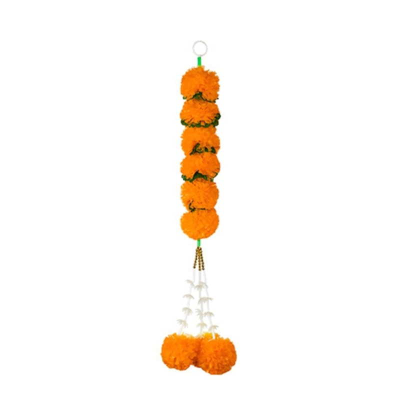 Marigold Hanging Ornament Diwali Decors Artificial Marigold Garlands for Decors