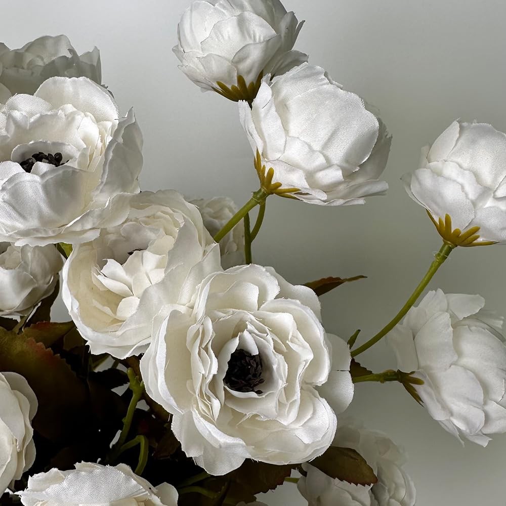 Artificial Peony for Vase, 6 Pcs Fake Peonies 28” Faux Silk Flowers Bulk Bra…