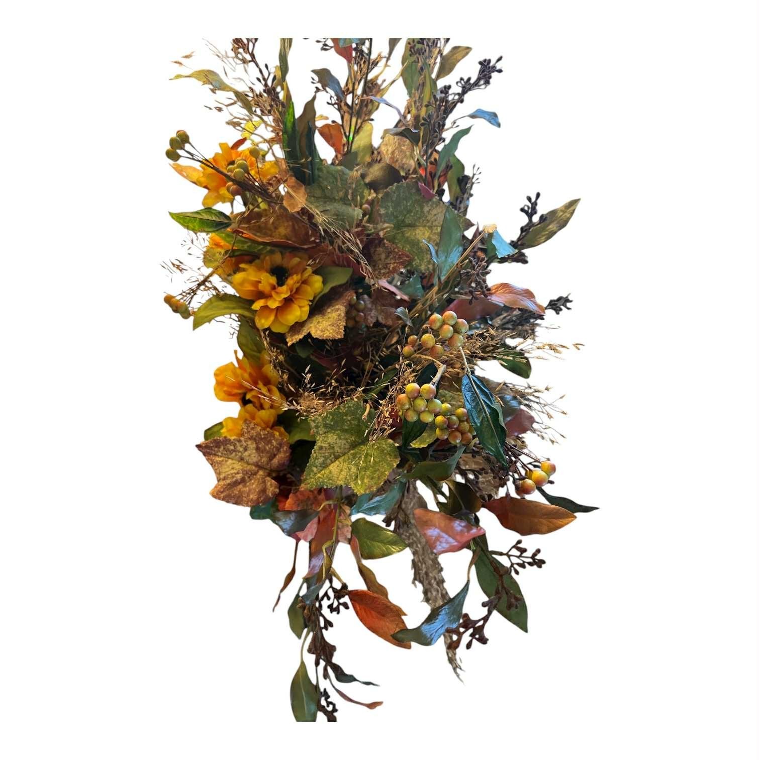 Halloween Faux Flower Arrangement Metal Container By Accents & Occasions 20″