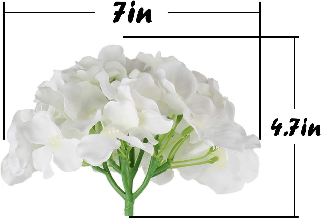Versatile Silk Hydrangea Heads (10 Pack) – Perfect for Weddings & Events