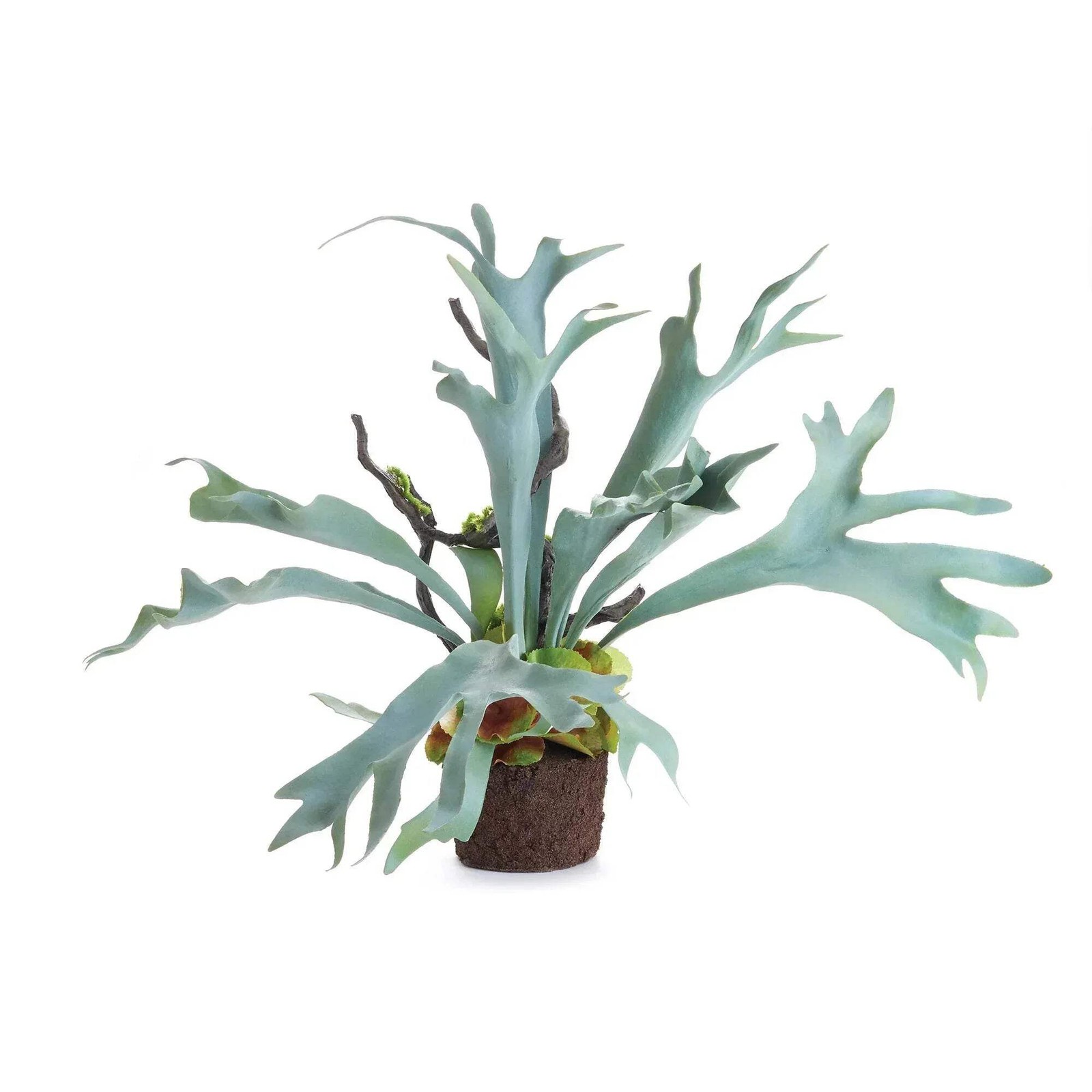 Staghorn Artificial Fern Drop-In 22″