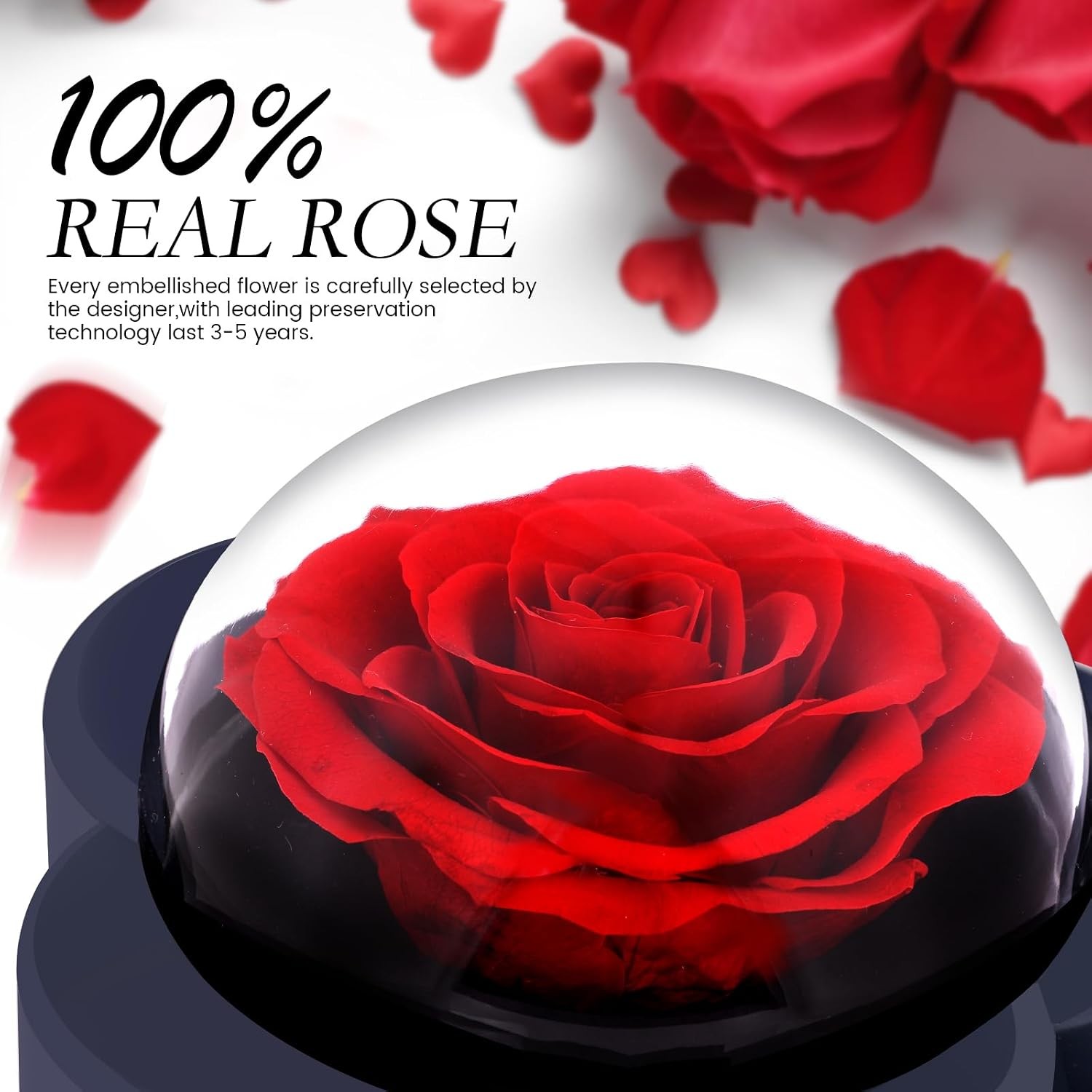 For Mom Preserved Red Real Rose -Eternal Flowers Rose for Mom Grandma Wife Girlf