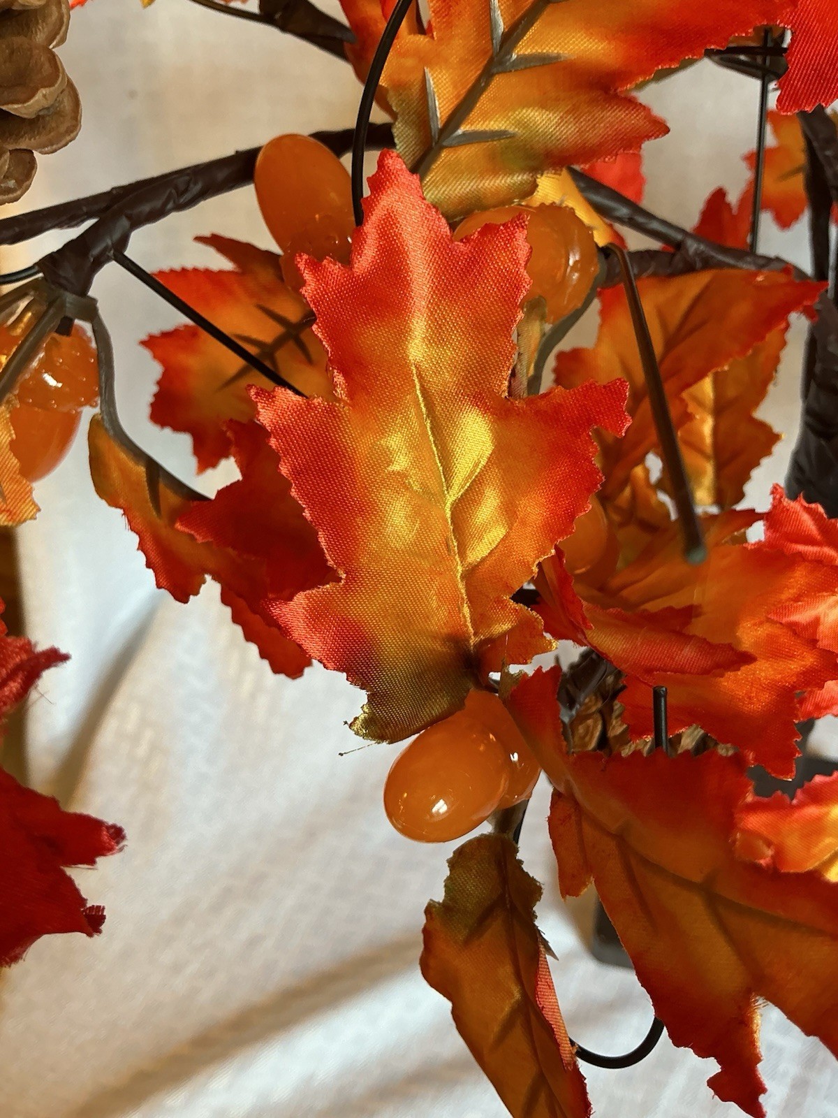 Fall Maple Tree Acorn Lights, Lighted Fall Tree with Pine Cones, Fall Decor