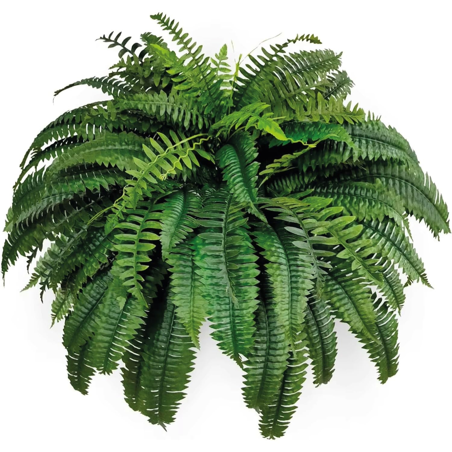 One 48 Inch 88 Branch Artificial Boston Fern Bush Plant Arrangement