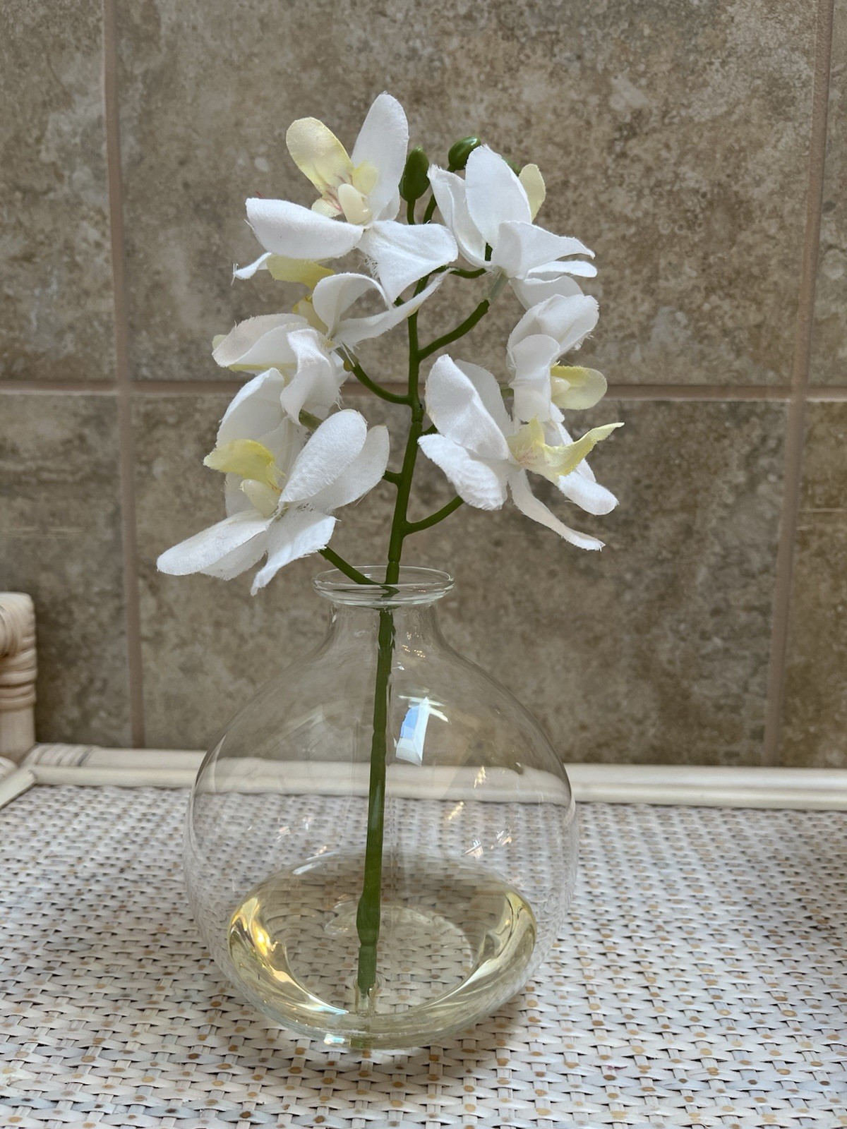 Nearly Natural 9-in Phalaenopsis Artificial Orchid in Vase – Set of 3