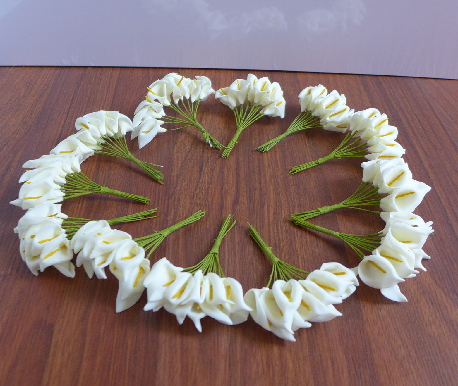 12 Sets of 144 Pieces Miniature Calla Lily Artificial Flower Wedding Gift Box