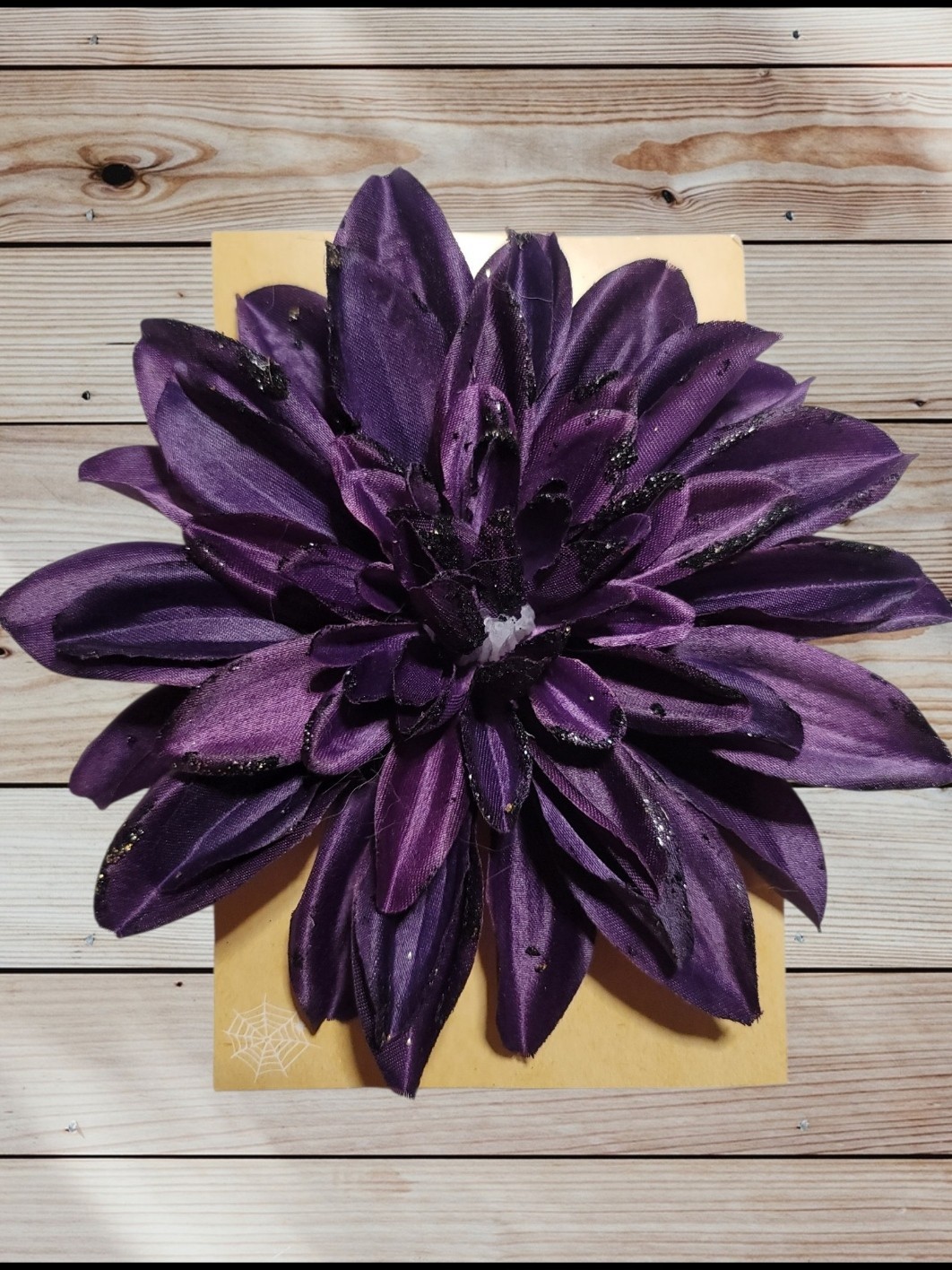 Lot of 9 – Fabric DAHLIA Flowers with Clips – For Crafting – Decoration – 5 Inch