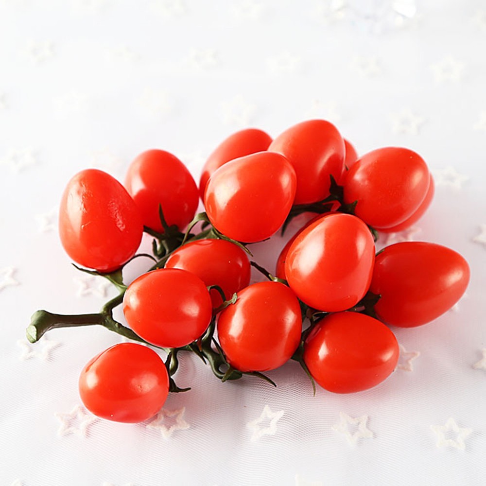 Artificial Tomato PU Fake Fruit Vegetable Lifelike Simulation Red & Yellow