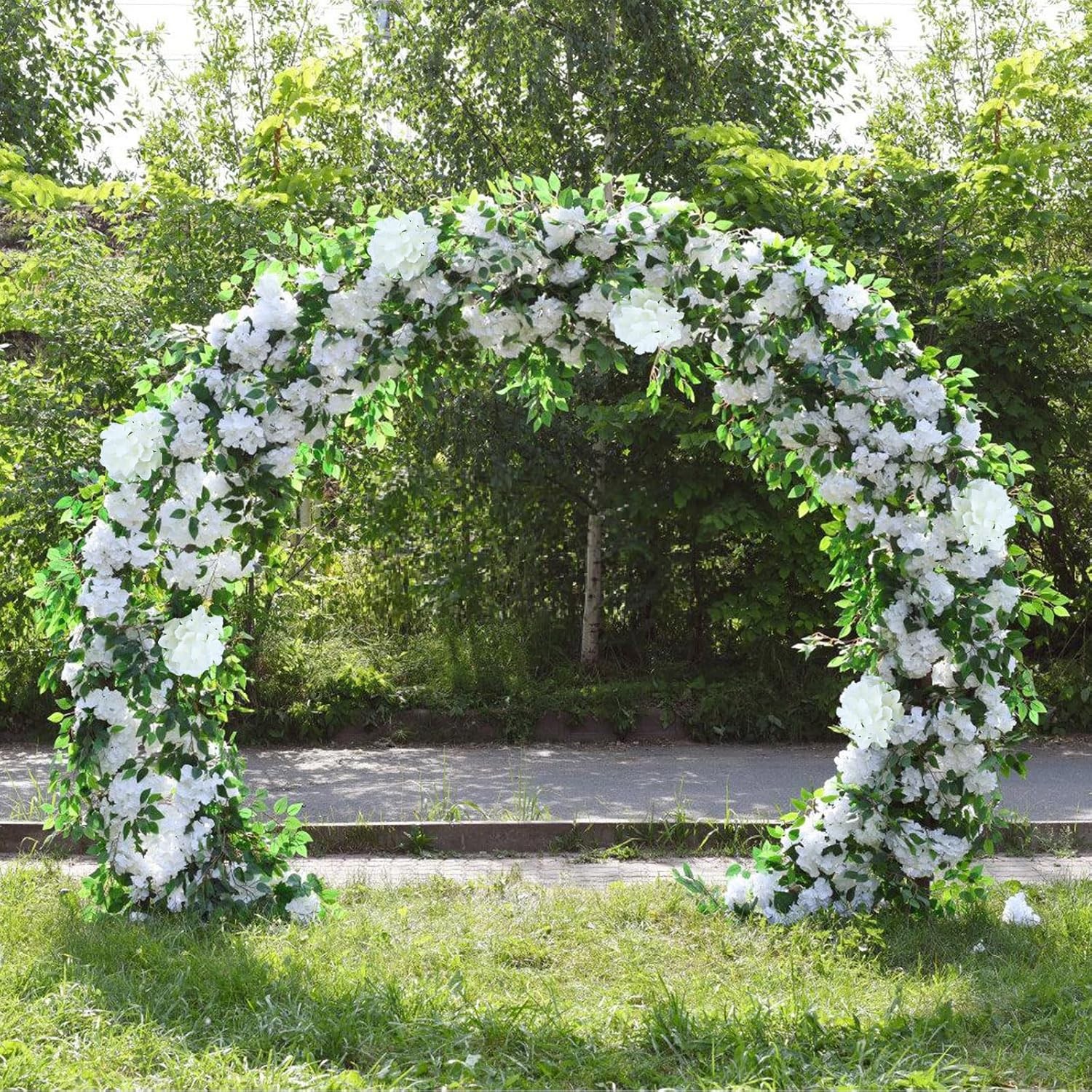 105pcs Fake Flowers White Hydrangea Artificial Flowers Bulk (Not Squished, No