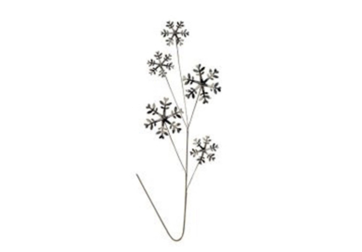 Black & White Plaid Snowflake Spray 27”