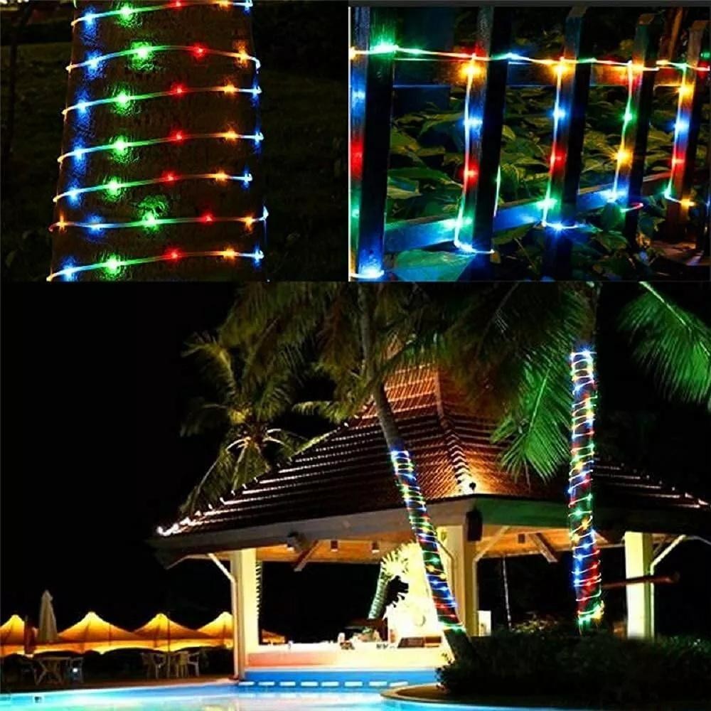 7m/12m/22m/32m Garland Tube Strip Lights Outdoor Waterproof LED Solar Rope Strin
