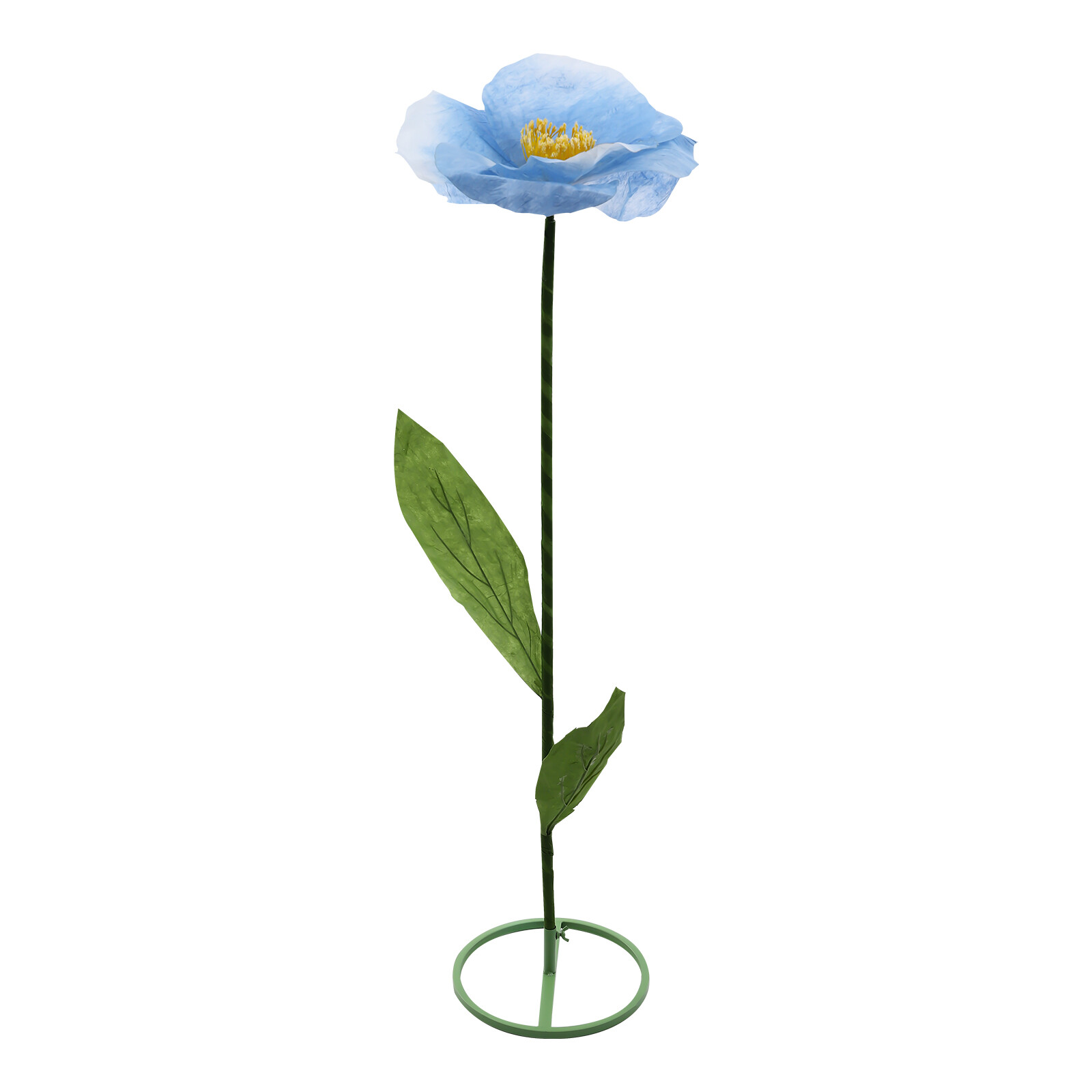 Handmade Blue Artificial Corn Poppy 3Pc Free-Standing Flowers for Wedding