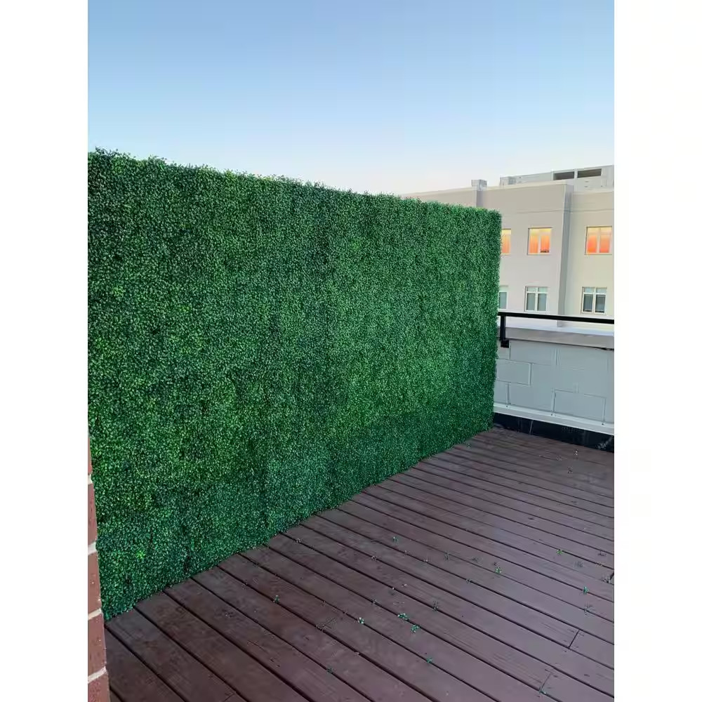 20 In. X 20 in Artificial Boxwood Hedge Greenery Panels Green Wall Decor Milan G