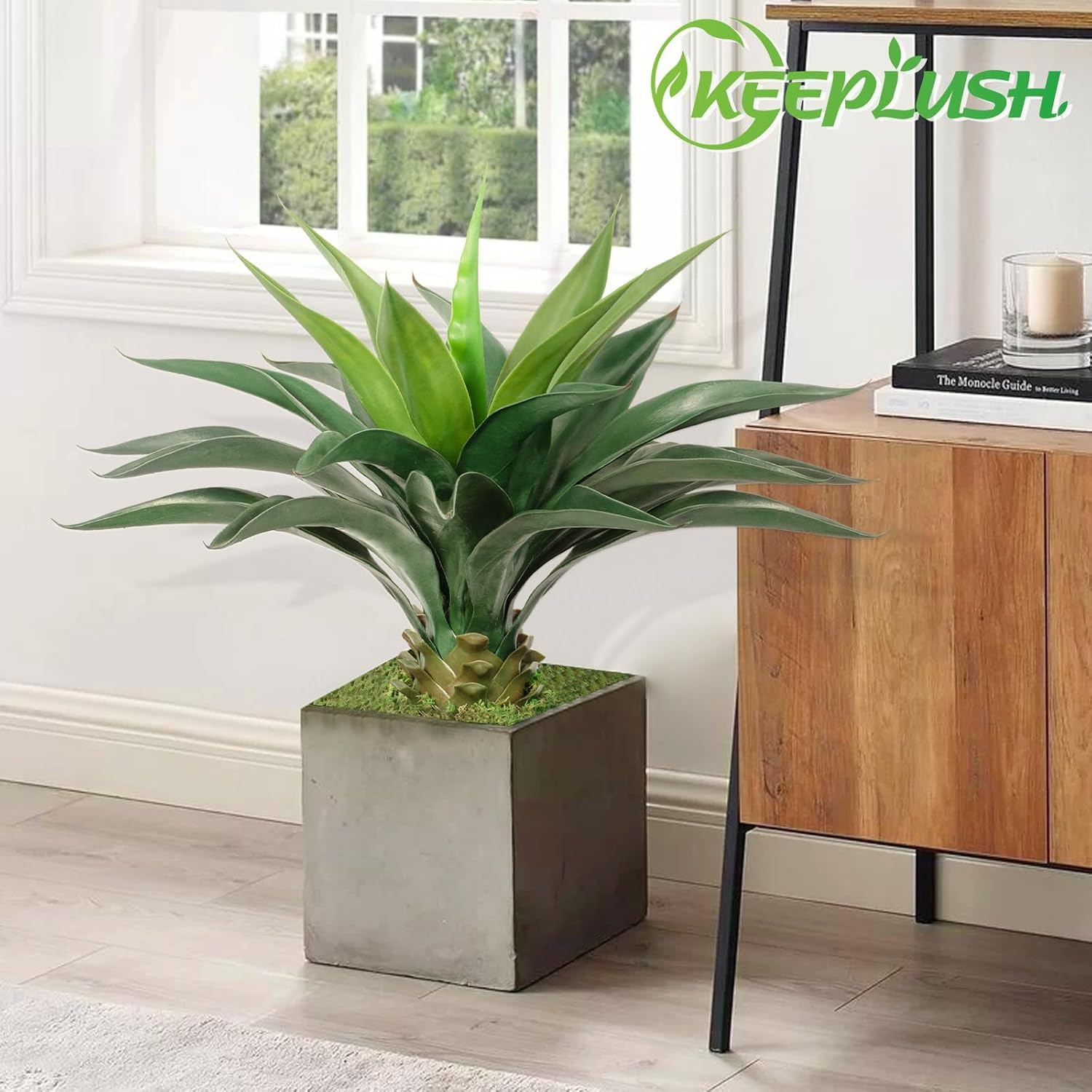 2Ft Artificial Agave Plant – Realistic Fake Aloe Vera for Home & Office Decor