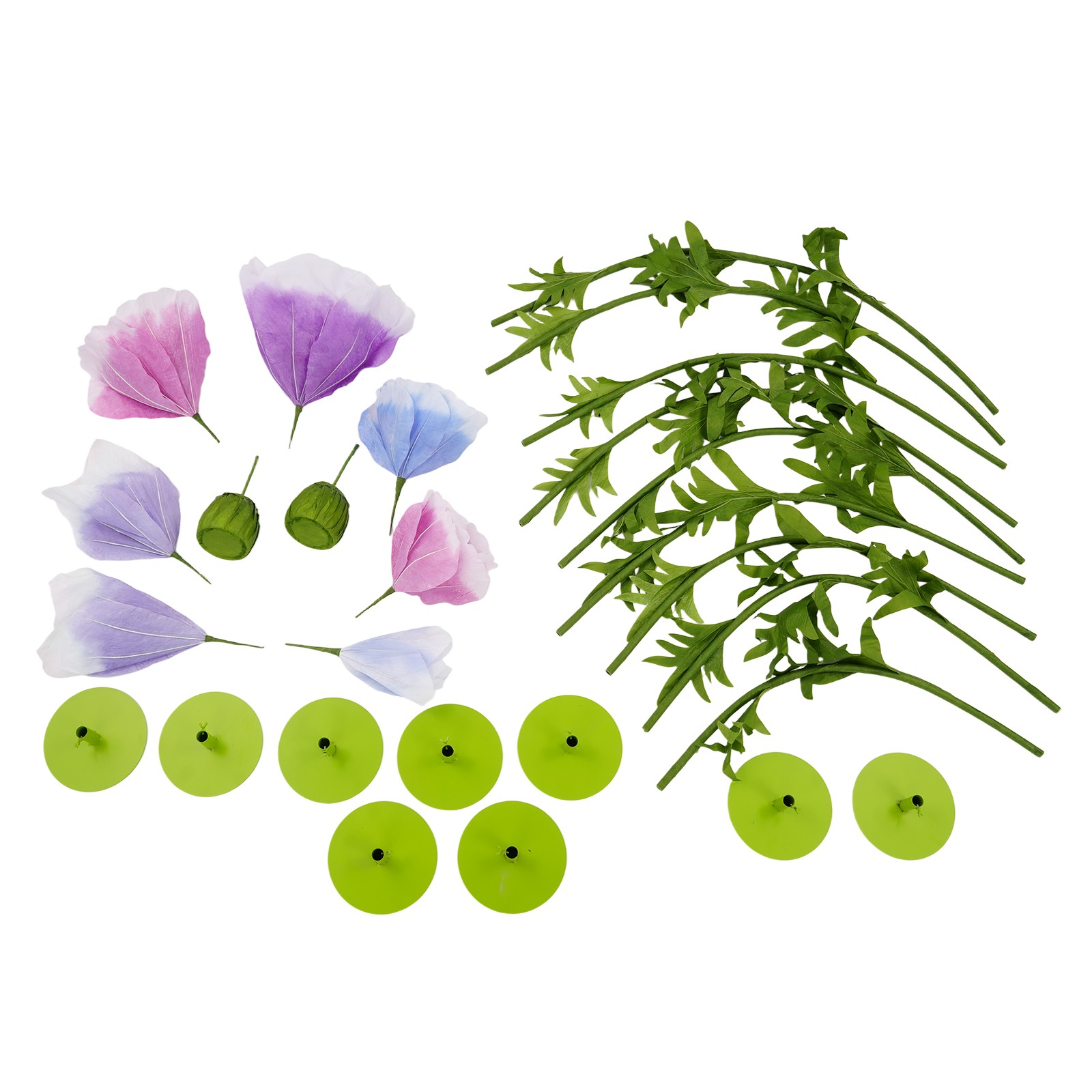 9-Piece Set of Large Fake Flowers, Artificial Flowers, Giant Artificial Flowers