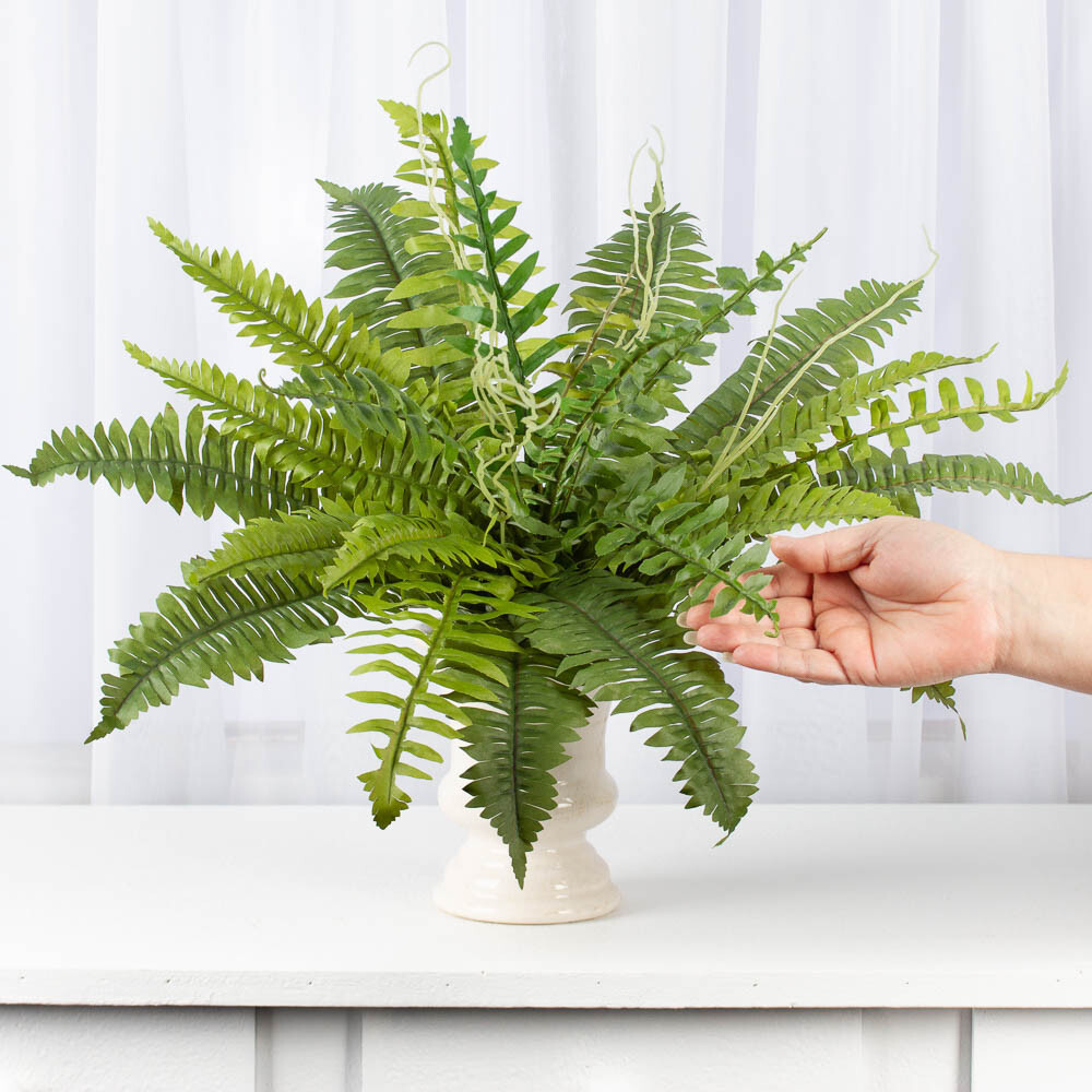Package of 2 Artificial Boston Fern 19″ Tall Plants