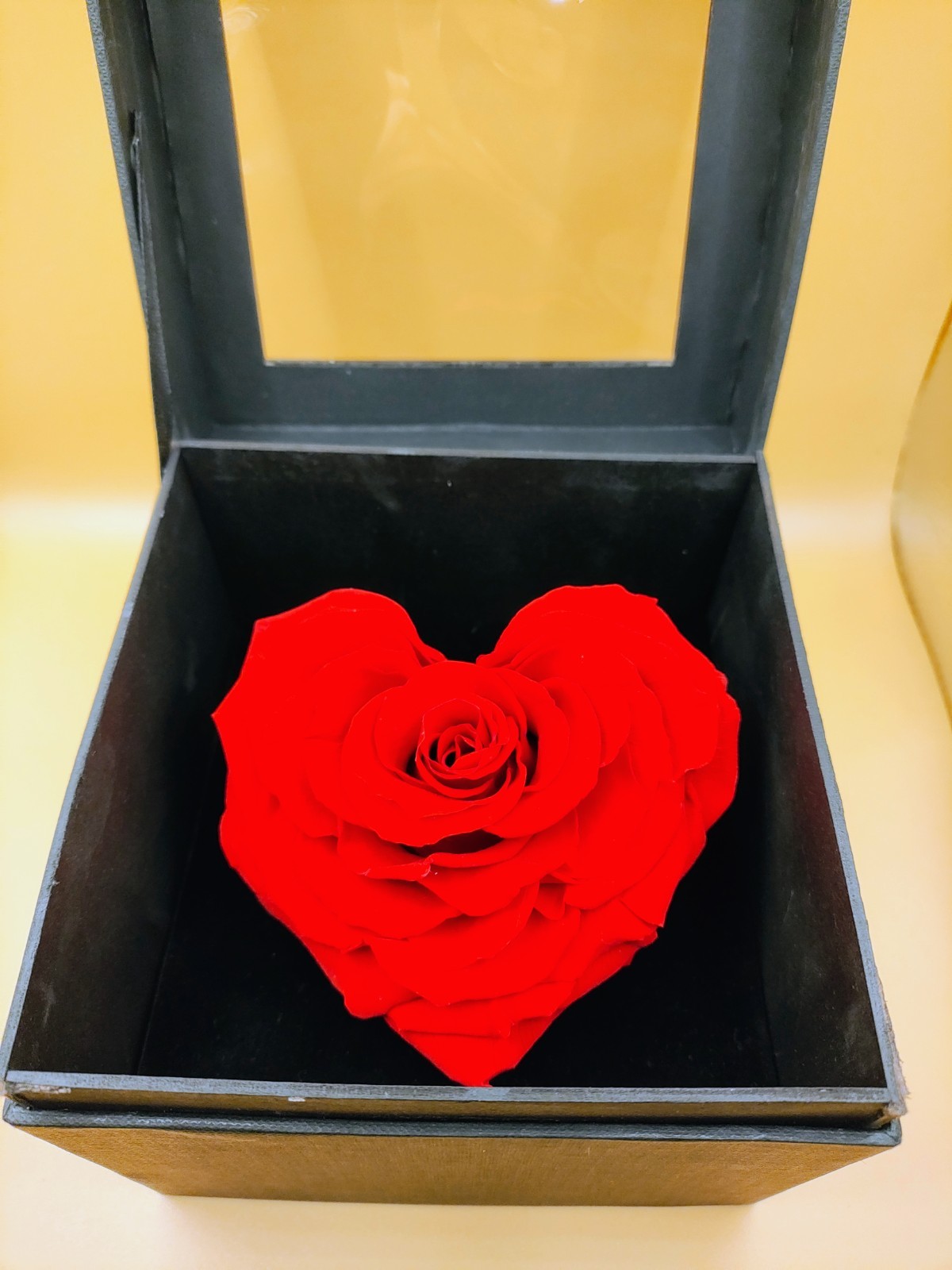 Natural (Forever) roses, 10 cm in heart. The best gift for mom, Him, Her.