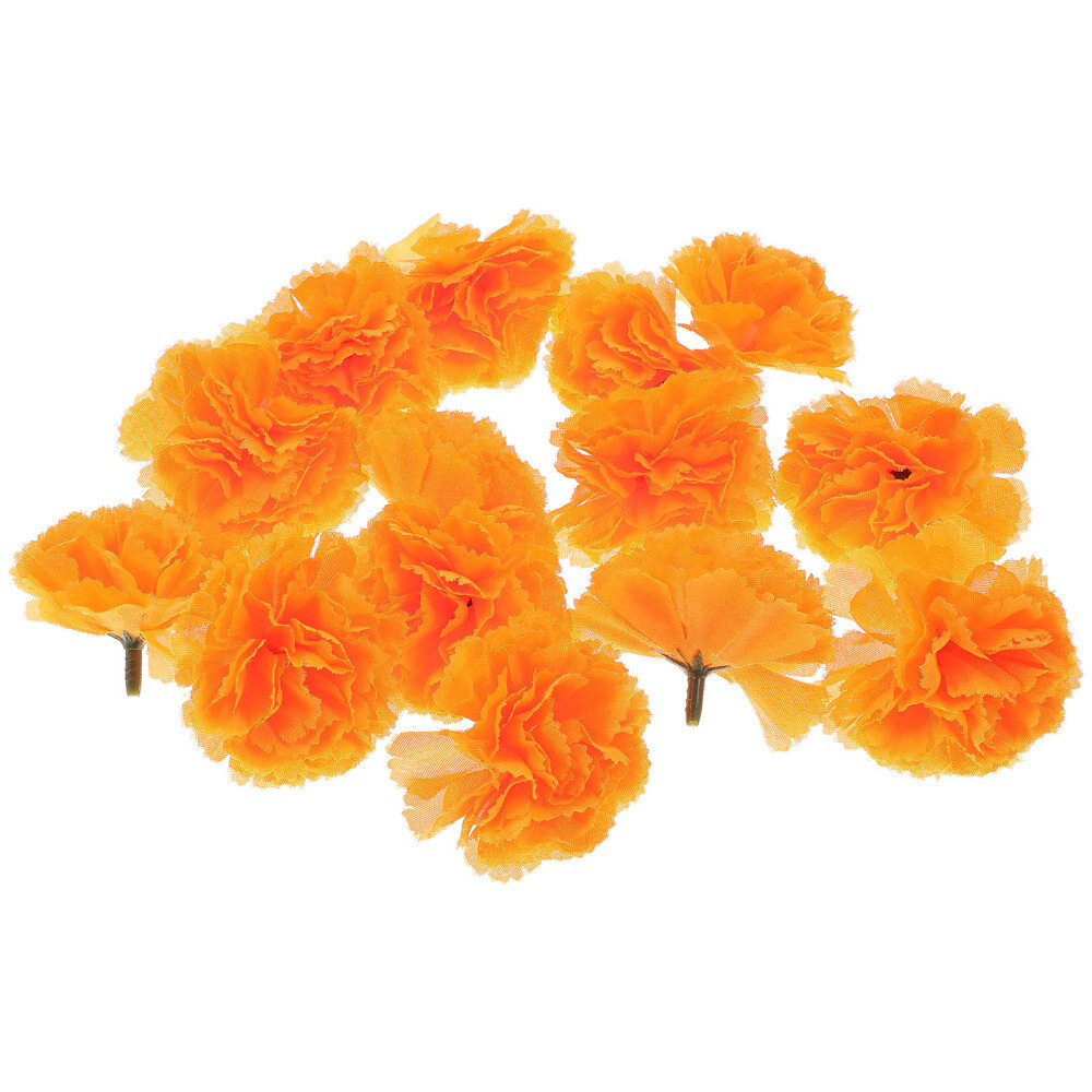 50PCS Wedding Marigold Flowers Marigold Flower Head Artificial Marigold Flowers