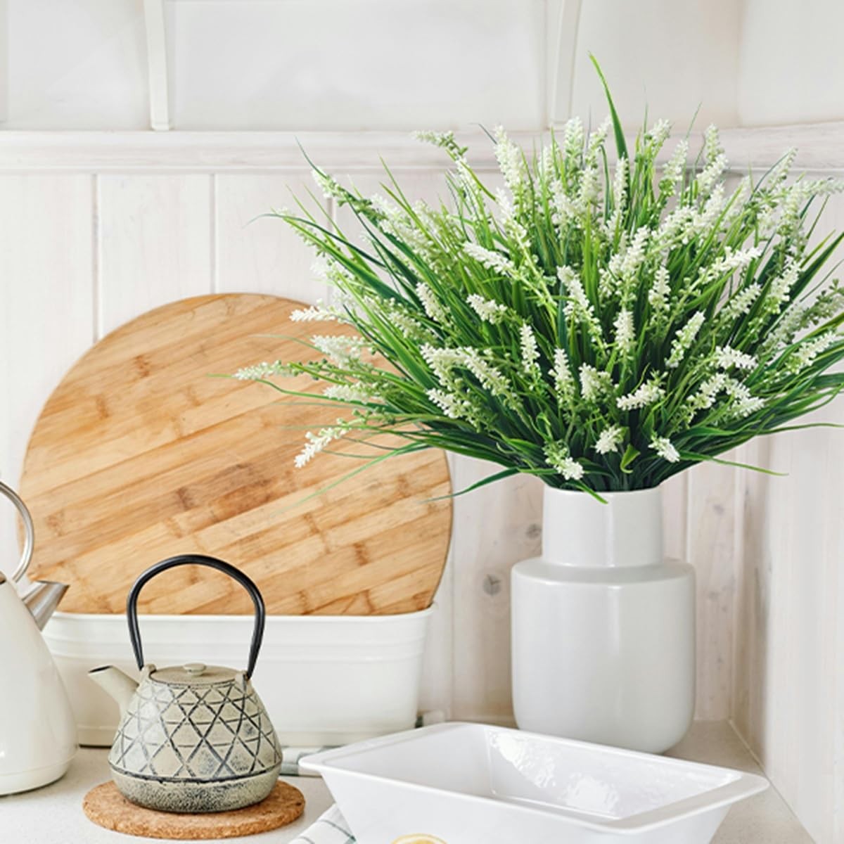 Ivydale 20PCS Artificial Plants Fake Flowers Monkey Grass for Outdoors,UV Res…