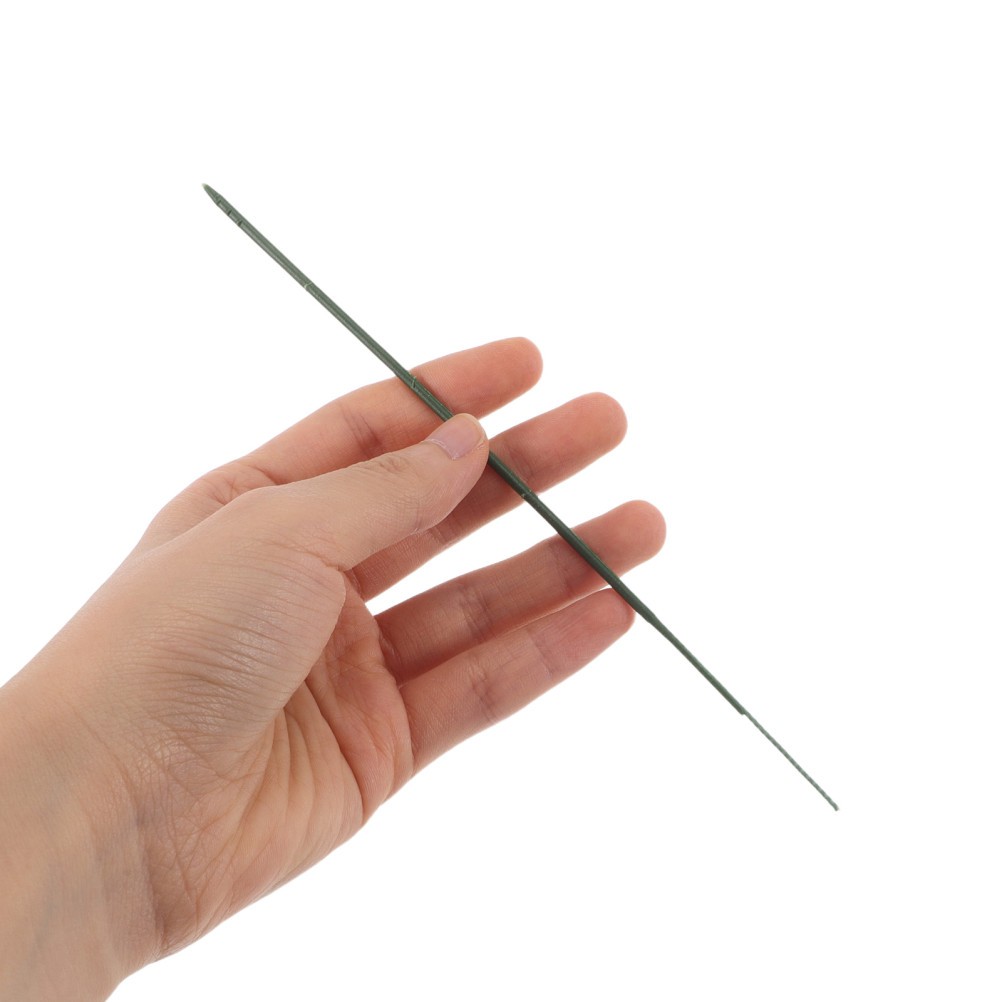 Flexible Green Floral Wire Stems 100Pcs for Crafting Artificial Flowers Home Use