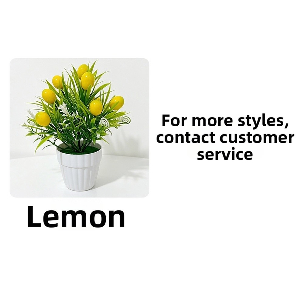 Artificial Potted Fruit Tree 20cm Tall for Tabletop Living Room Bedroom Decor