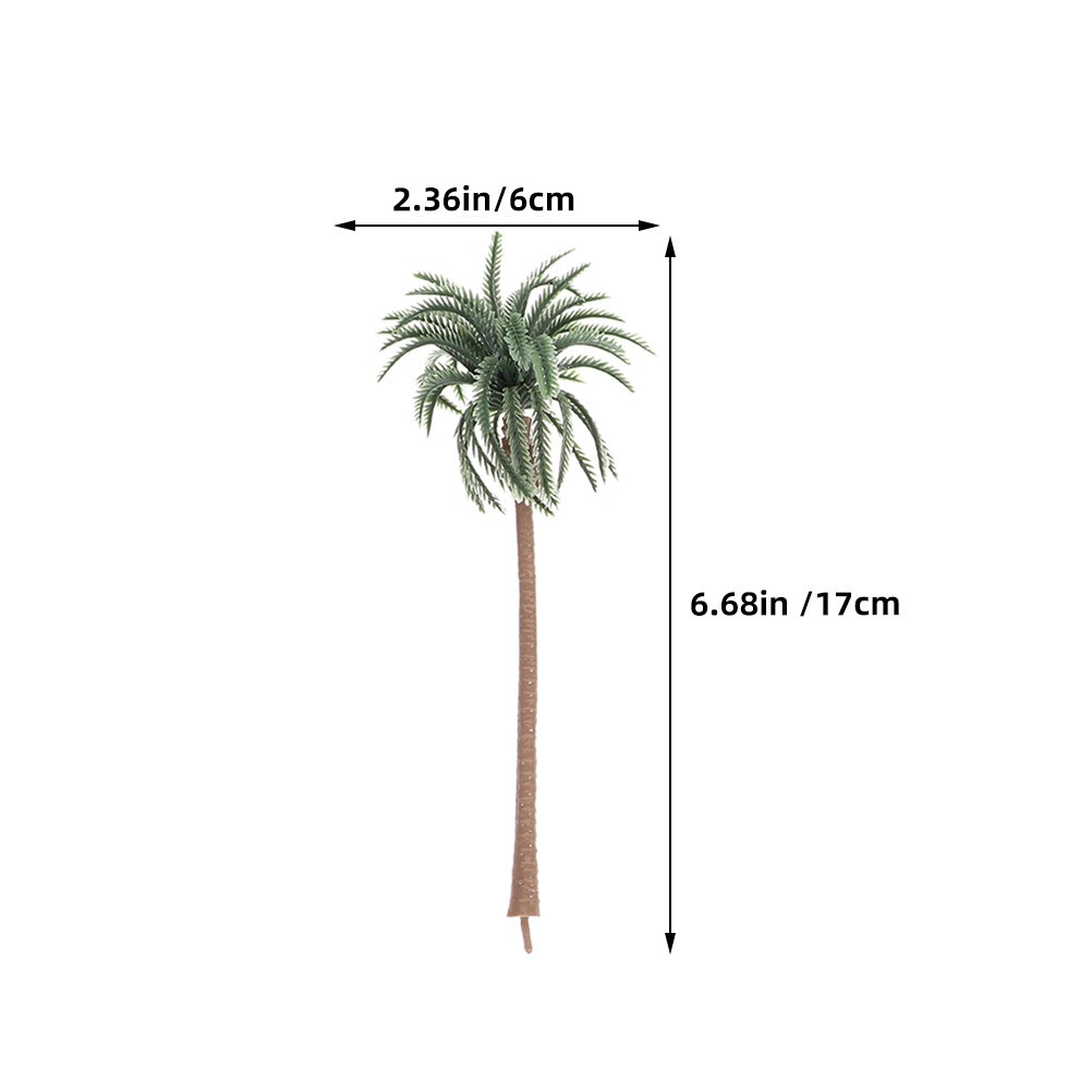 20 Pcs Miniature Coconut Palm Tree Decorative Model Artificial Indoor