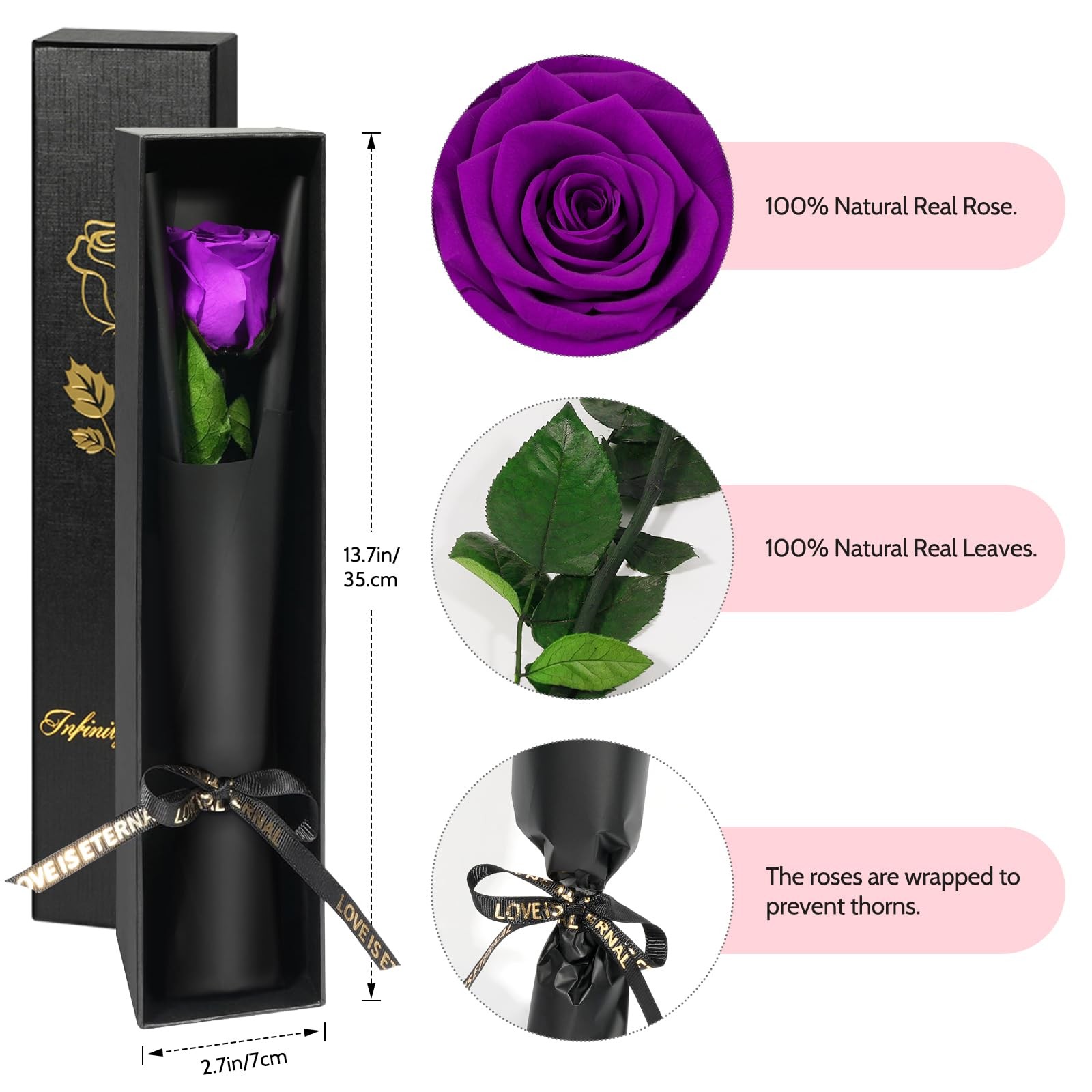 Yamonic Preserved Flowers Rose Birthday Gifts for Mom Women,Mothers Day Rose …