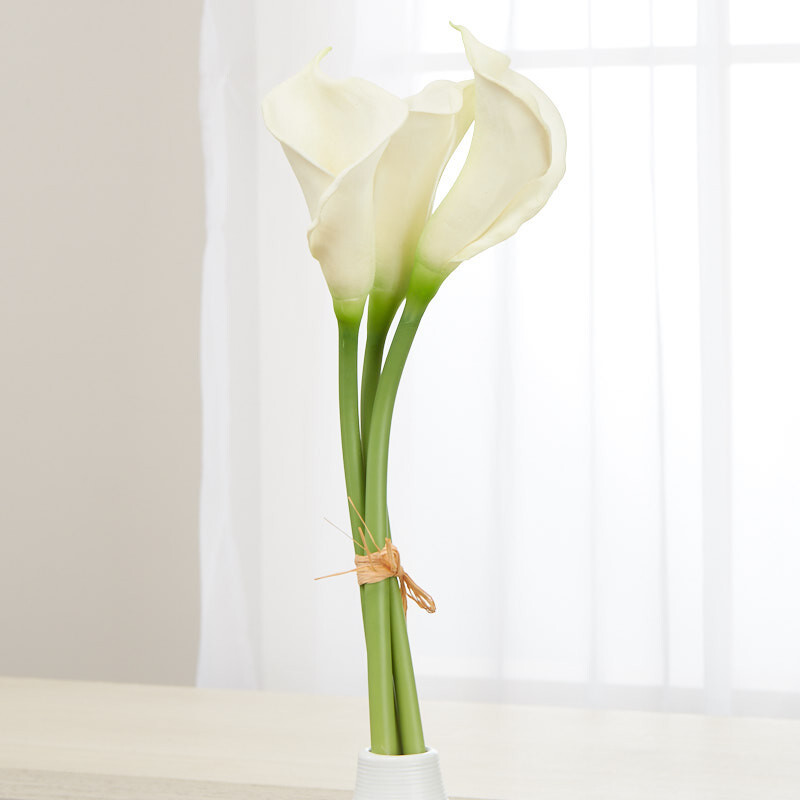 Creamy White Artificial Calla Lily 24″ Bundle with 3 Stems