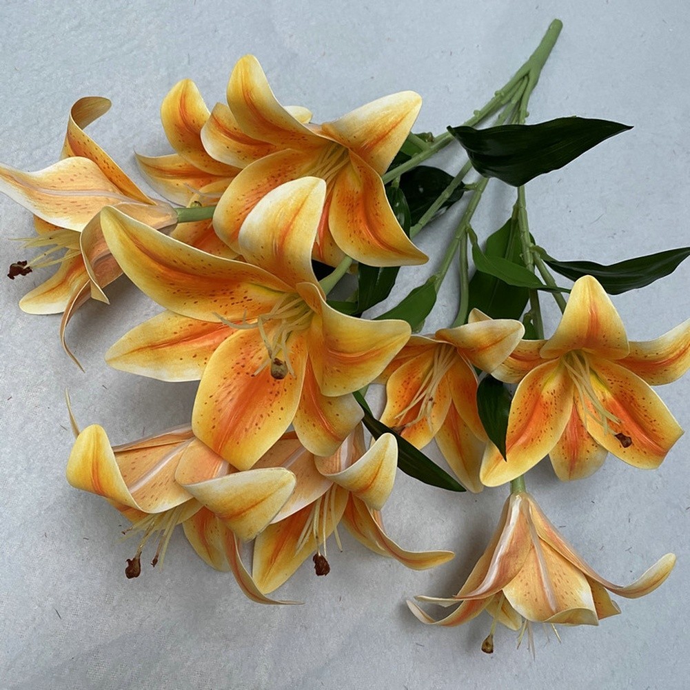 for real Touch Artificial for lily Flowers for Wedding Decor Photography 59cm