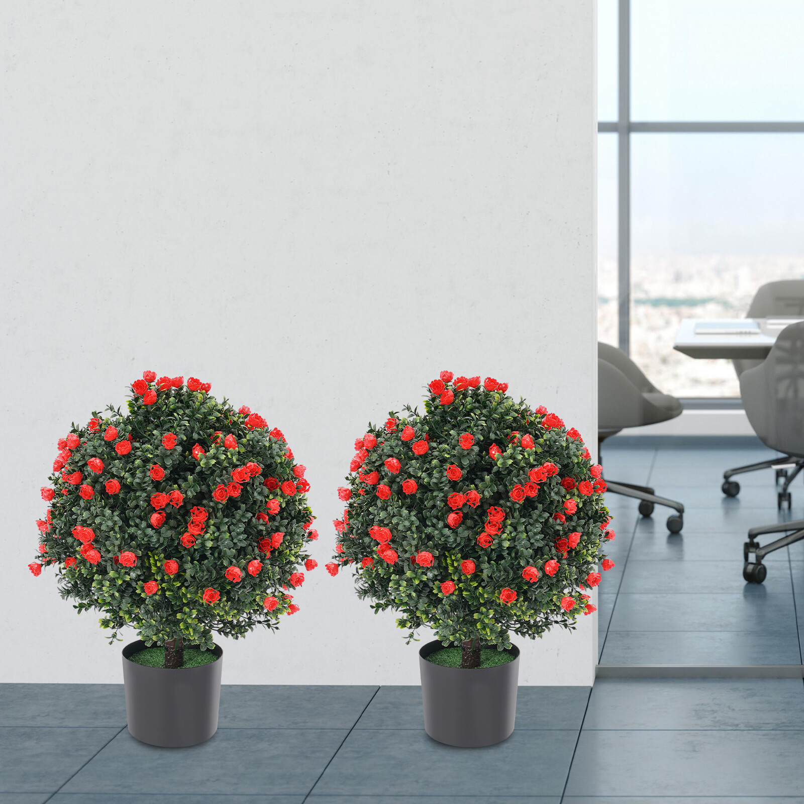 Artificial Potted Bushes, Artificial Potted Plants, UV Resistant Potted Plants