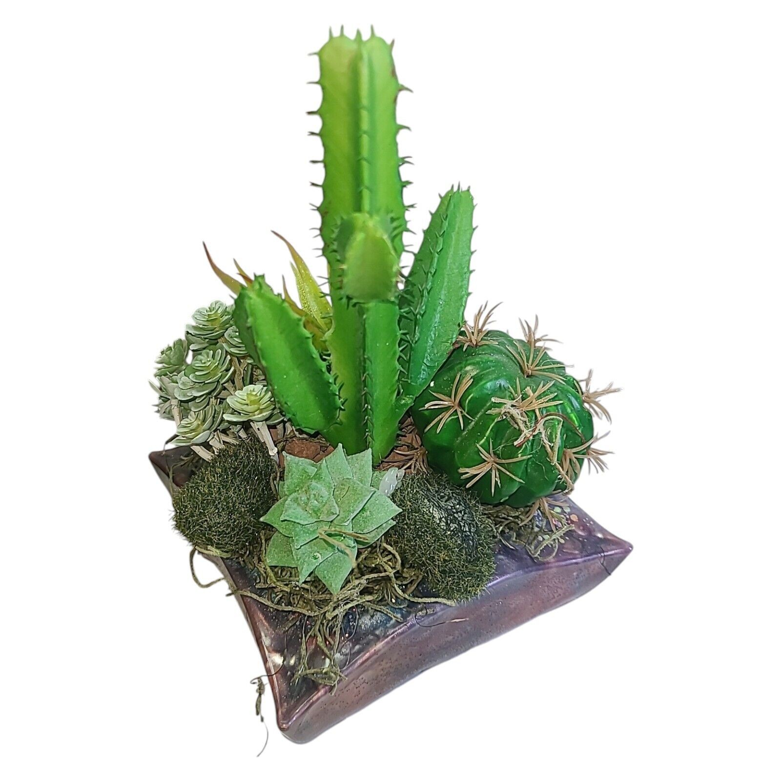 Small Artificial Succulent Flower Arrangement Centerpiece Plant 6″x6″x9″Tall
